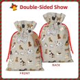 thumbnail image 2 of Fuzoiu Dog Animal Print Christmas Gift Bag,Burlap Gift Bag with Drawstring Closure & Hang Tag,Perfect for Holidays, Birthdays, and Special Occasions-Small, 2 of 7