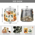 thumbnail image 2 of Yayeee Ashtray with Lid for Cigarette Smokeless Stainless Steel Home Ash Holder, Cartoon Plants, 2 of 7