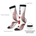 thumbnail image 6 of Women'S Novelty Funny Crew Socks Men'S Baseball Lace Flag Design Socks, 6 of 7
