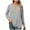 Gray, variant on Women Fall Clothes Trendy Fall Tops Trendy Cropped Western 3/4 Sleeve Shirts Cactus Pullover Sweatshirts Trendy