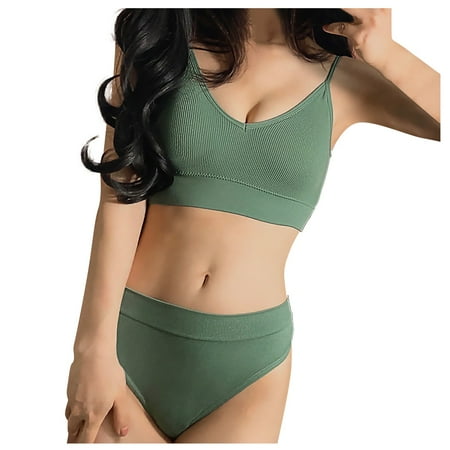 

Knosfe Babydoll Cotton Lingerie Set for Women Sexy Beautiful Back Bra and Panty Set L