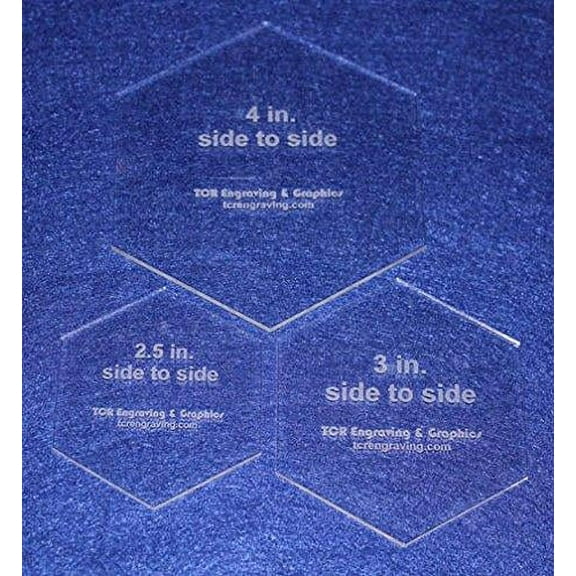 3 Piece Set 1/8" Hexagon Sizes. You Get One of Each, 2 1/2", 3", 4"