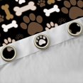 thumbnail image 4 of Manfei Cute Dog Paw Blackout Curtains, Cartoon Bone Print Window Curtains Pack of 2 (38x45 Each), Black Brown, 4 of 6