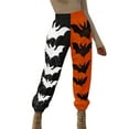 thumbnail image 1 of Qiylii Women Harem Pants, Halloween Print High Waist Side Pockets Slimming Casual Party Street Trousers, 1 of 6
