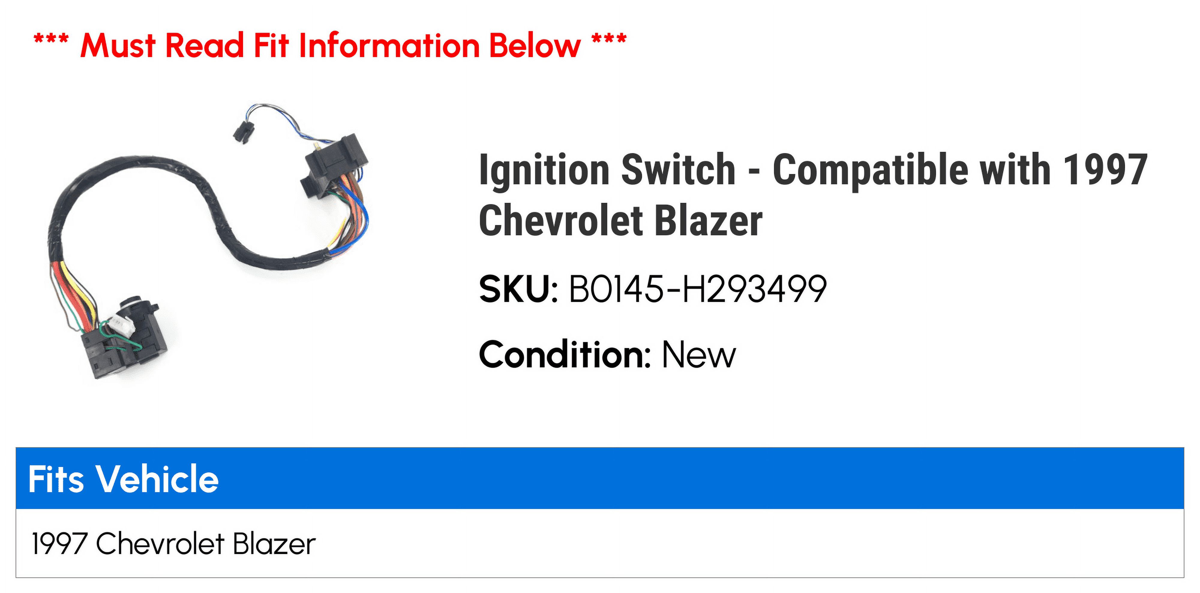 Ignition Switch - Compatible with 1997 Chevy Blazer