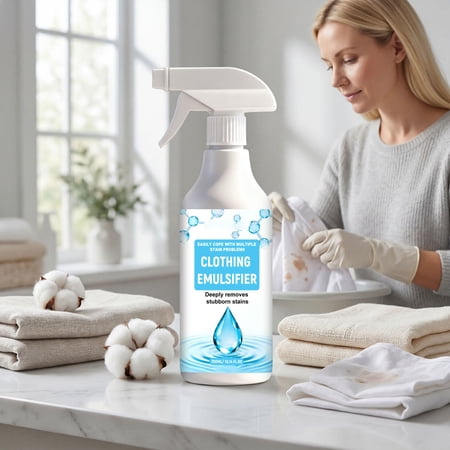 Clothing Stain Remover Spray for Laundry – Gentle Fabric Cleaner for Tough Stains Removal and Daily Home Use
