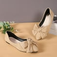 thumbnail image 4 of Aueoeo Women's Fashion Shoes Casual Solid Color Bowknot Shoes French Flat Shoes Hollow Out Beach Outdoor Shoes, 4 of 8