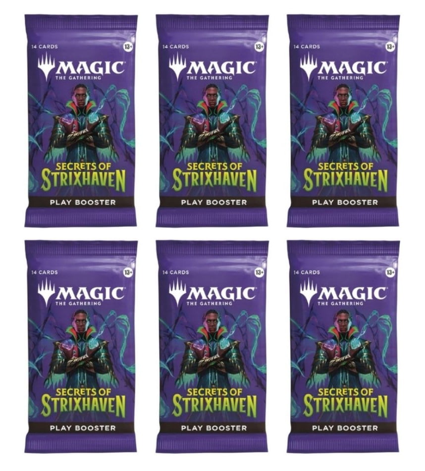 6 Packs Magic The Gathering Play Booster Pack Lot MTG Secrets of Strixhaven