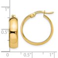 thumbnail image 4 of 10K Yellow Gold Polished Hinged Hoop Earrings - 19mm, 4 of 6