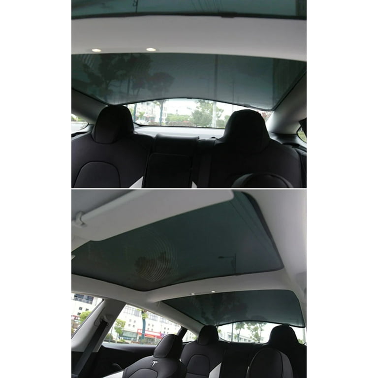 Tesla Model 3 Glass Sunroof Shades, Front Rear, 2017-2023