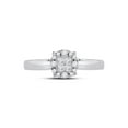 thumbnail image 4 of 14kt White Gold Princess Diamond Cluster Bridal Wedding Engagement Ring 1/4 Cttw, 4 of 4