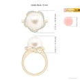 thumbnail image 5 of Angara Freshwater Cultured Pearl Overlapping Halo Ring in 14K Yellow Gold for Women | June Birthstone Jewelry for Her, 5 of 8