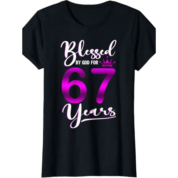 Vintage By God For 67 Years Old Happy 67th Birthday T-Shirt (1)