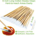thumbnail image 3 of 200 PCS Long Wooden Cotton Swabs, Cleaning Cotton Sticks with Wood Handle for Oil Makeup Gun Applicators, Eye Ears Eyeshadow Brush and Remover Tool, Cutips Buds for Baby and Home Accessories, 3 of 10