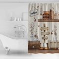 thumbnail image 4 of 72x78 Inch Shower Curtain Farmhouse Vintage Bathroom Decor Waterproof Fabric Bathtub Bath Curtains Decorative Country Cotton Book Butterfly Art Extra Long Shower Curtain Set with Hooks, 4 of 6