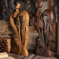 thumbnail image 5 of BGCOPPER Wooden Kissing Couple Sculpture,Abstract Romantic Couple Statue Home Decor,Love Anniversary Decoration, 5 of 5