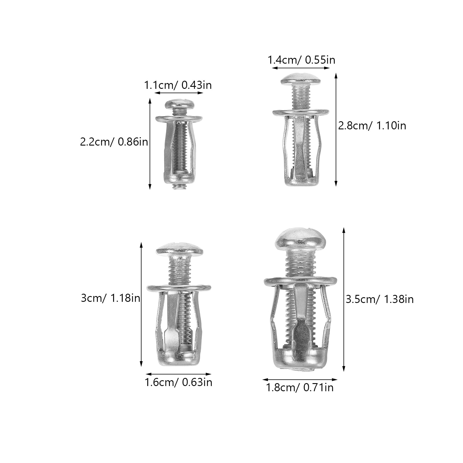Raindrops 40pcs Metal Expansion Screws Set Petal Design For Concrete Walls Drywall Convenient Expansion Screws For Commercial Applications