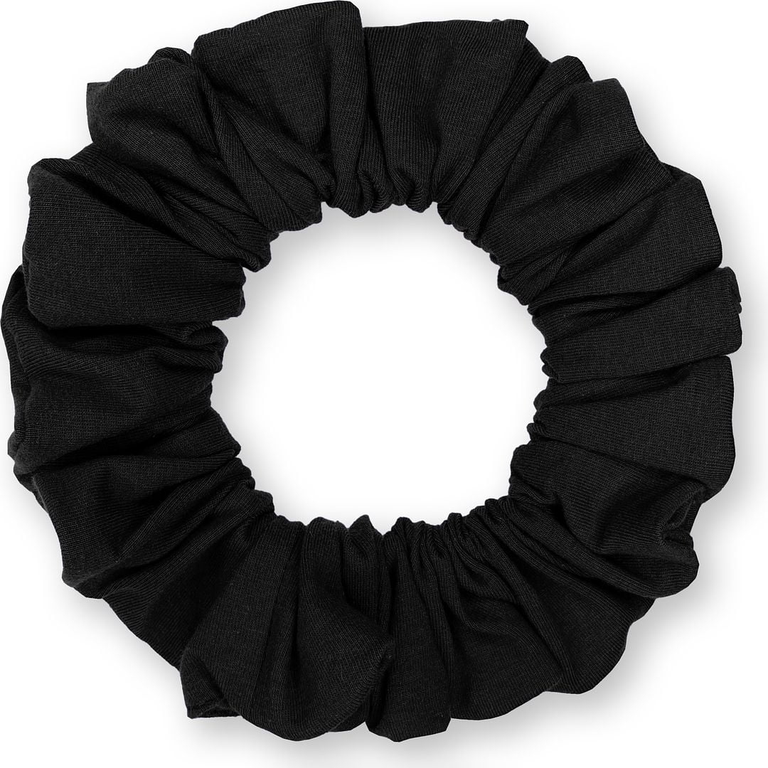 Scrunchies Cotton Knit Jumbo Size 3-Pack Ponytail Holder Made in USA Scrunchie King Black