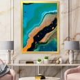 thumbnail image 3 of Designart 'Abstract Marble Composition In Orange and Blue II' Modern Framed Art Print, 3 of 4
