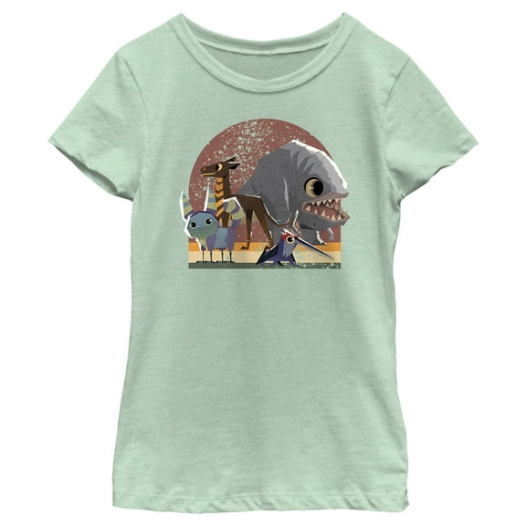 Girl's Star Wars: Galaxy of Creatures Galaxy Friends  Graphic Tee Mint X Small
