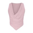 thumbnail image 4 of Vedolay Womens Summer Tank Tops Womens 2023 Cute V Neck Ruffle Sleeveless Shirts Elegant Tank Tops Blouses,Pink S, 4 of 4