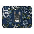 thumbnail image 1 of Carolines Treasures BB5078RUG Blue Flowers French Bulldog Machine Washable Memory Foam Mat, 1 of 4