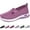 Purple, variant on HeaCare Woven Breathable Soft Orthopedic Shoes for Women Go Walking Slip On Diabetic Foam Sneaker Casual Arch Support Shoes