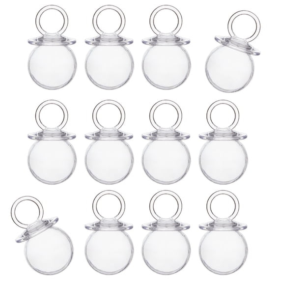 WINDLAND 12PCS Pacifier Shape Candy Containers Party Decoration Accessories for Baby Shower Charm and Christening Party Supplies