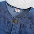thumbnail image 5 of Hiijoy Toddler Girls Denim Outfits Stylish Summer Button Tank Top & Shorts Set, Sizes 2-3T, 5 of 6