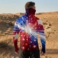 thumbnail image 4 of GrmtClth Sun Protection Shirts for Men Long Sleeve UPF 50+ 250th Anniversary Usa Flag Hooded Fishing Hiking 4th July Sun Shirt Lightweight Rash Guard with Face Mask Hot Pink XL, 4 of 6