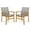 Brown, variant on Costway 2 PCS Outdoor Dining Chairs Acacia Wood Patio Chairs with Breathable Fabric Seat