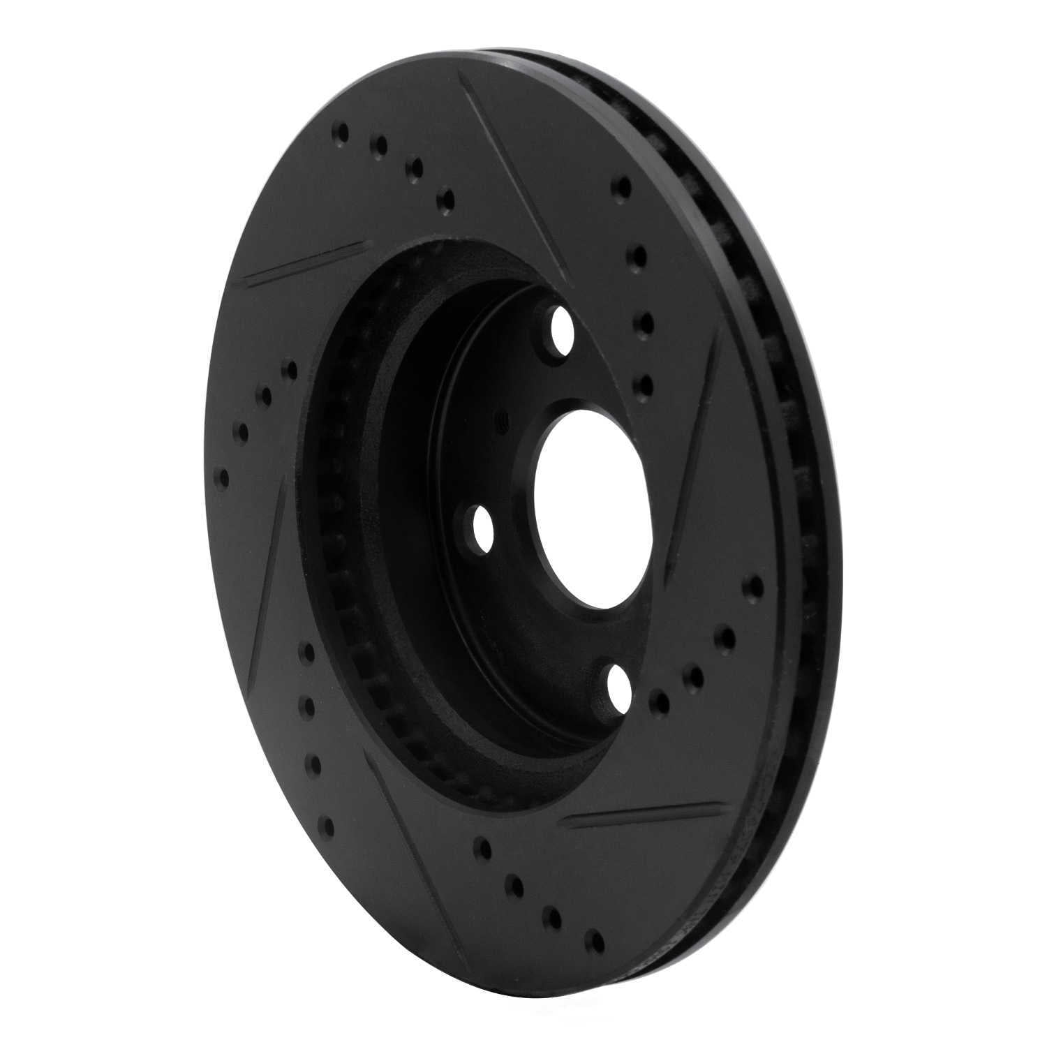 Dynamic Friction Company 633-76078L DFC Brake Rotor - Drilled And Slotted - Black