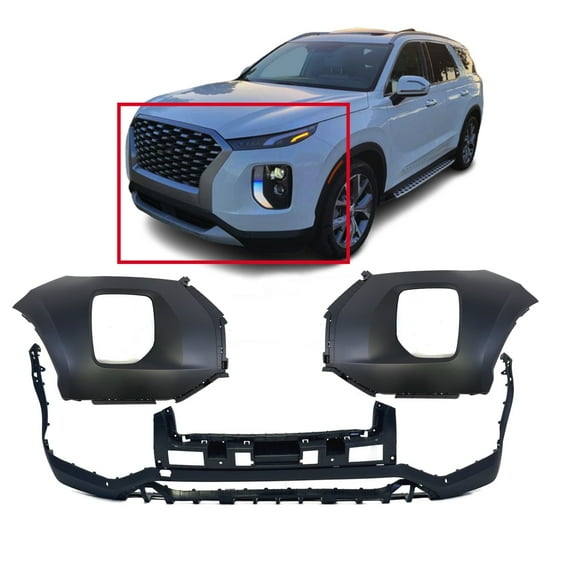 DCP Front Bumper Cover Kit For 2020-2022 Hyundai Palisade W/Park Hls HY1015115