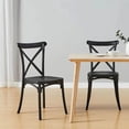 thumbnail image 2 of Set de 4 Sillas Crossback para Comedor o Restaurante Jauz Improvement | Sillas de Estructura Resistente Color Negro, 2 of 5