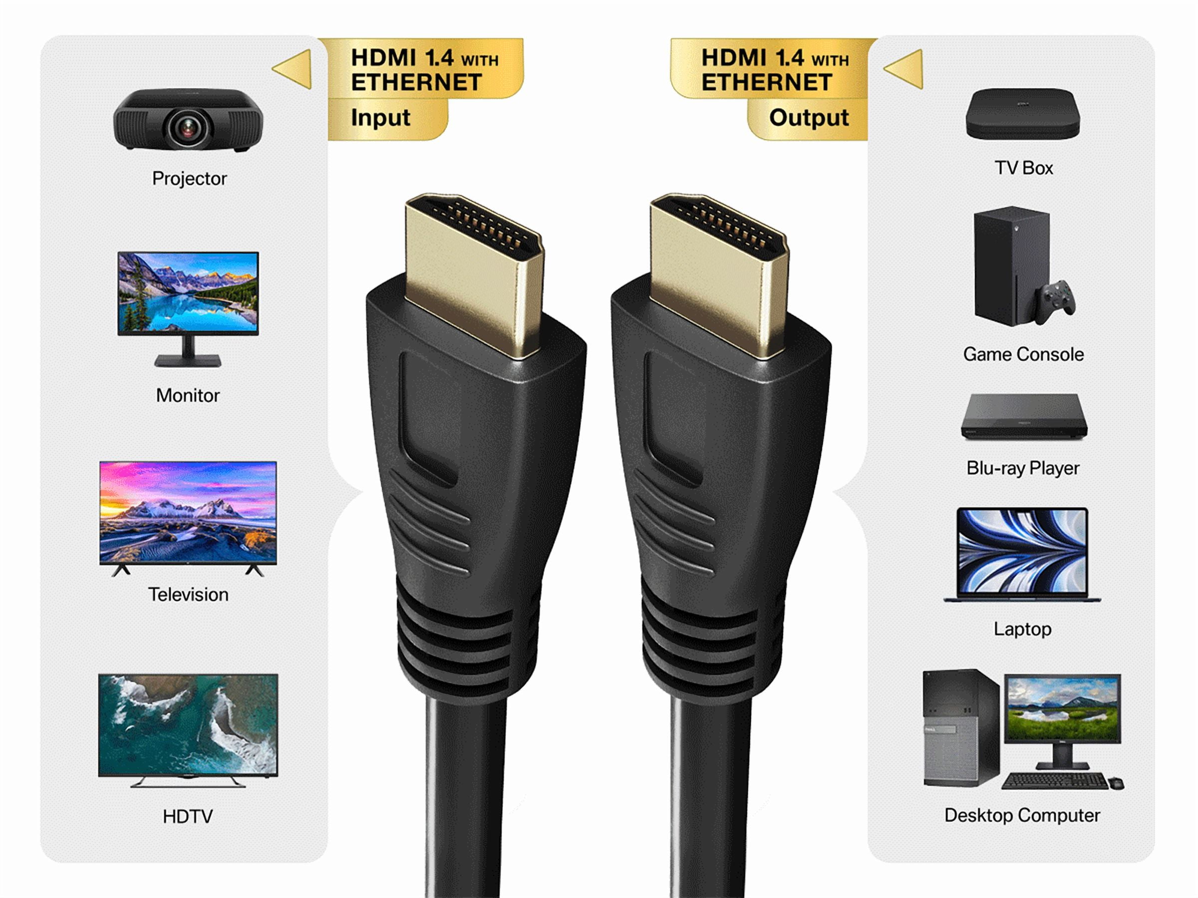 Cable Leader 40ft CL2 Rated High Speed HDMI Cable with Ethernet, 4K Support, 26 AWG, Black