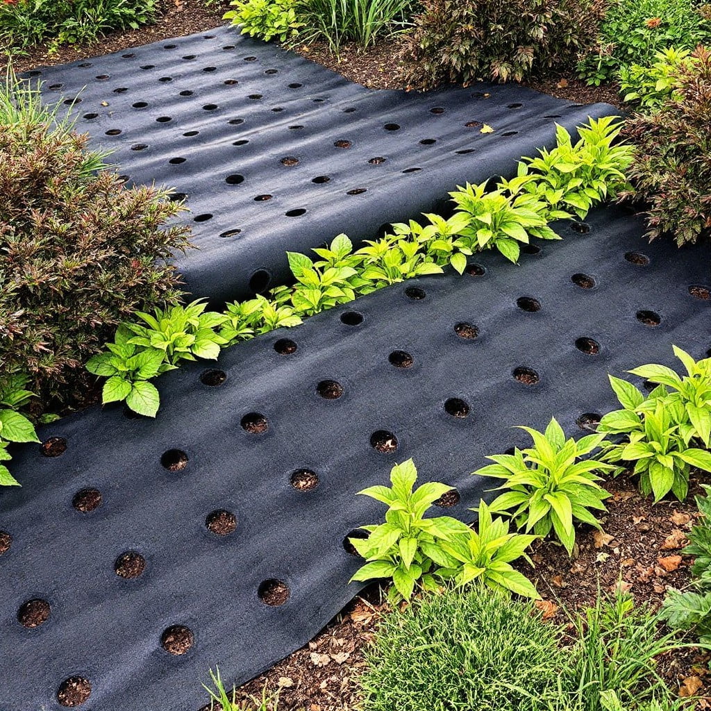 HUDSON GLOBE, 4FT x 100FT Spunbond Non-Woven Premium Garden Weed Barrier 2.1 OZ Landscape Fabric Durable & Heavy-Duty Weed Block, Easy Setsup Included ( 20 Sets U-Staples & Plastic Peds FREE )