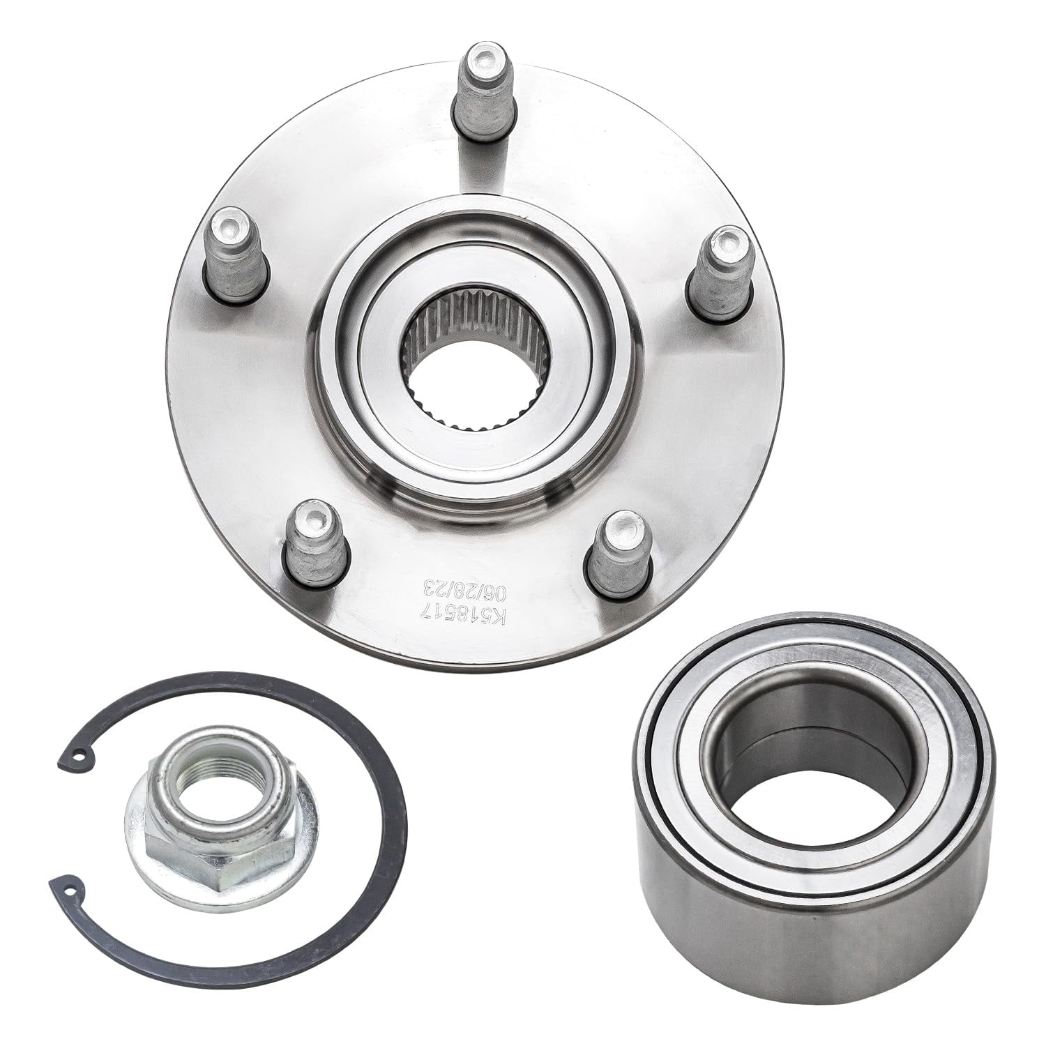 Detroit Axle - Front Wheel Bearings & Hubs Assembly Replacement for 2007 2008 2009 2010 Ford Edge Lincoln MKX - 2pc Set