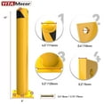 thumbnail image 6 of DWVO Safety Bollard Post, 42" x 4.5" Steel Bollards, Traffic Bollard for Parking Warehouse Roadside Park Traffic Area, 1PCS, 6 of 8