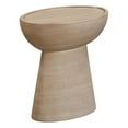 thumbnail image 1 of Pemberly Row Table d'Appoint en Pierre Faux Travertin Beige pour Intérieur / Extérieur, 1 of 7