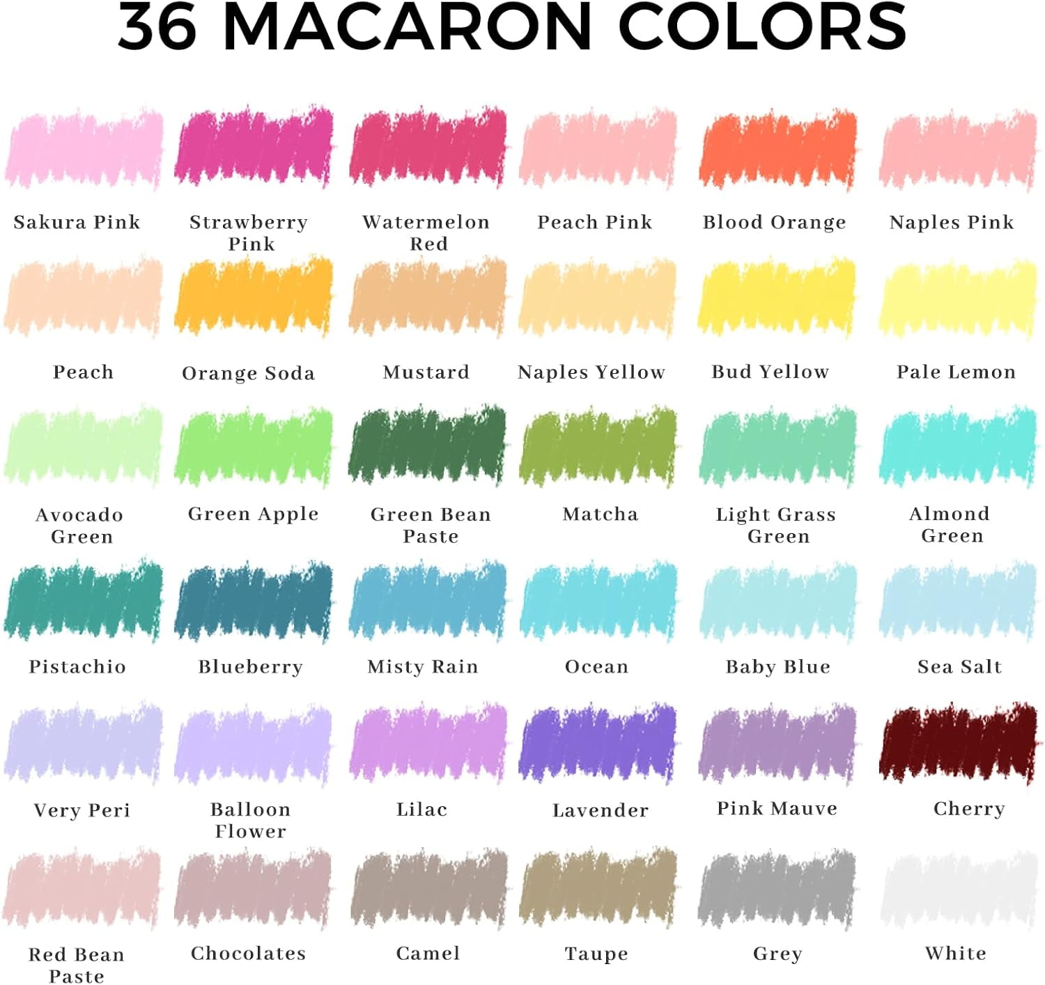 Macaron Oil Pastels Set of 36 Colors, Soft Oil Pastels for Art Painting, Drawing, Blending (10 x 70 mm)