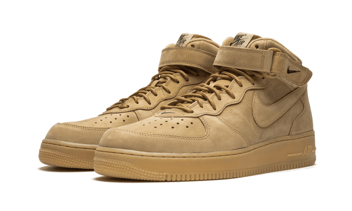 NIKE MENS Air Force 1 Mid 07 PRM QS "Flax" 715889 200 715889 200 from Stadium Goods