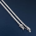 thumbnail image 3 of TwoBirch Sterling Silver and Moissanite Swirl Prong Set Tennis Bracelet (3MM)(8.5 Inches), 3 of 6
