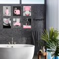 thumbnail image 5 of Glam Fashion Bathroom Wall Decor Prints Glitter Tissue Canvas Posters Black and Pink Wall Art Modern Women Funny Bathroom Wall Paintings Set of 6, 8x10 in (𝗙𝗿𝗮𝗺𝗲𝗱), 5 of 6