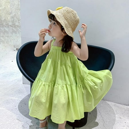 

Bullpiano Toddler Baby Girl Dress Summer Casual Dress Beachwear Sundress Summer Girl Clothes