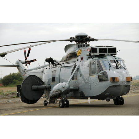 Royal Navy Sea King - Sea King Helicopter of the Royal Navy Canvas Art - Luc De JaegerStocktrek Images (17 x 12)