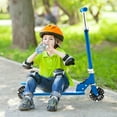 thumbnail image 4 of Gymax Folding Adjustable Height Kids Toy Kick Scooter Rear Brake 2 Flashing Wheels Blue, 4 of 8