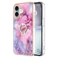 thumbnail image 2 of Case for iPhone 11 case,Shiny IMD Marble Pattern Ring Kickstand Case for Girls,Enhanced Camera and Screen Protection Cover, 2 of 6