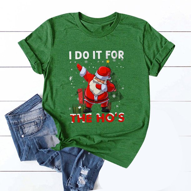 Puntoco Navidad Mujer Moda O-cuello Manga corta Casual Linda camisa de vacaciones Puntoco Puntoco-116