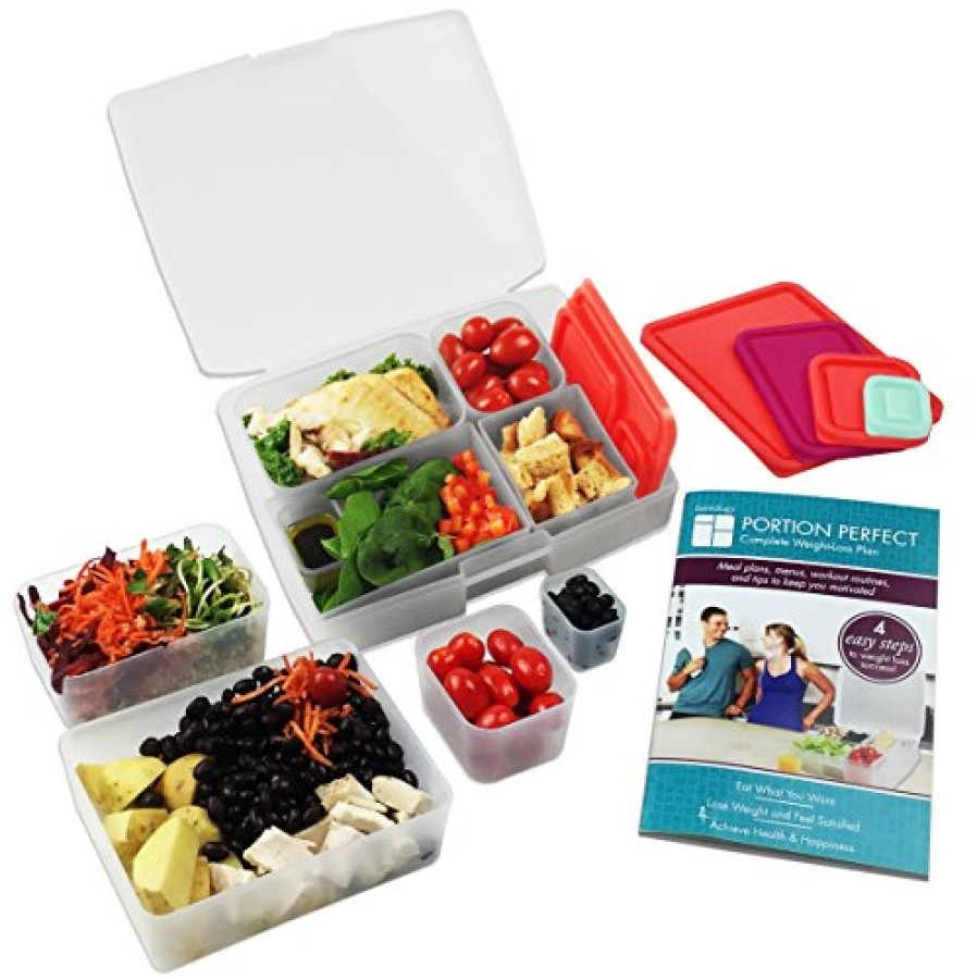 Bentology Bento Box Portion Control Lunch Box Meal Prep Container Kit