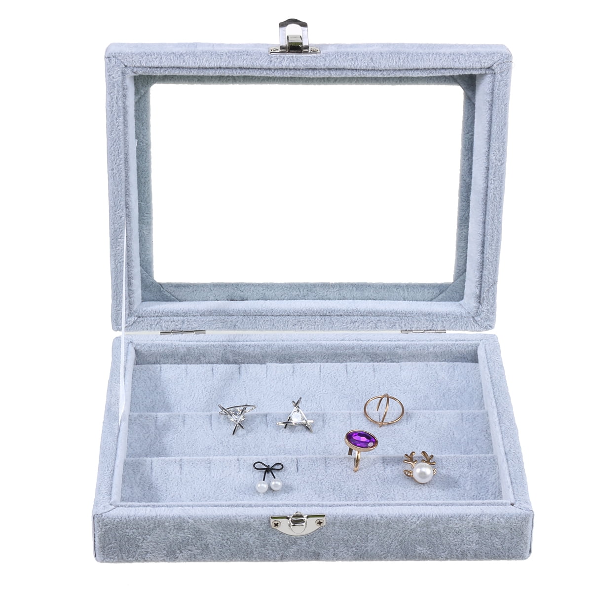 Stoneway Mini Velvet Jewelry Box Earings Storage Box Display Holder